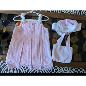 VINTAGE little Billy S 2t Dress Hat Purse Girls. Pink